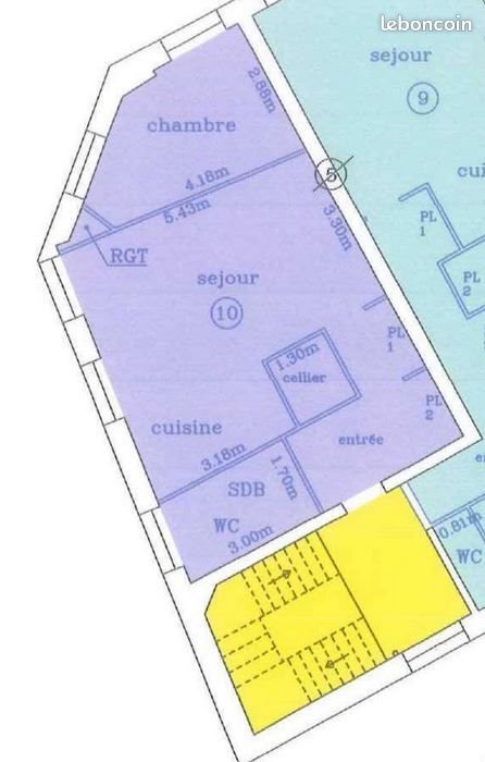 Appartement à louer, 50m², Mantes-la-Jolie