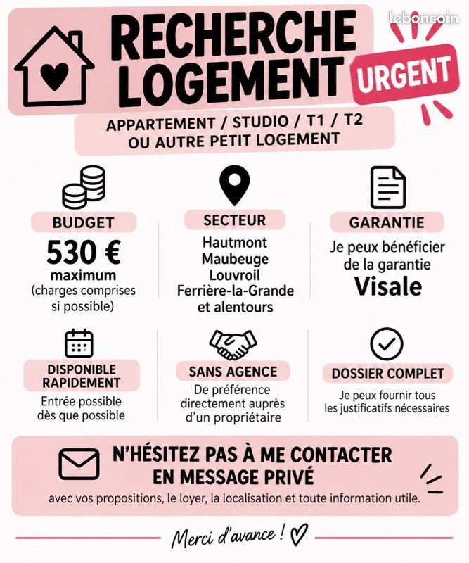 Appartement à louer, 2m², Louvroil