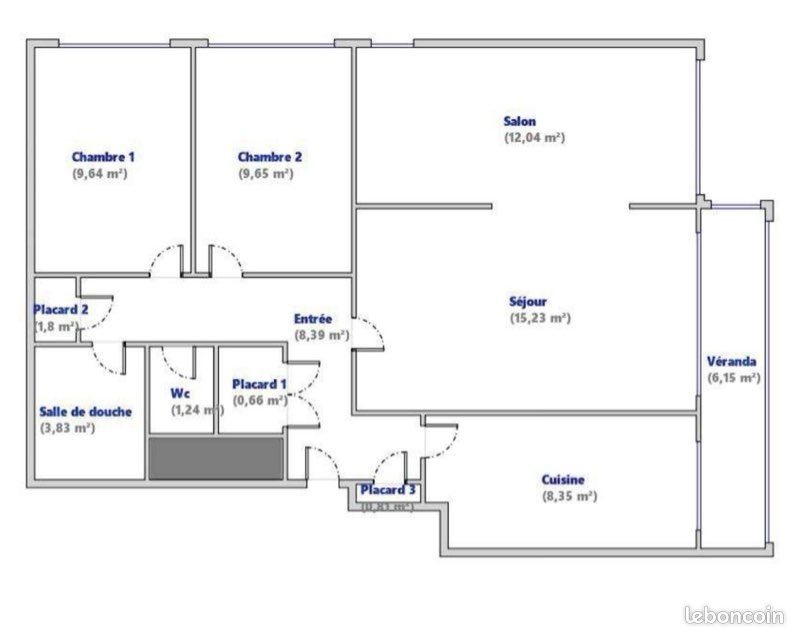 Appartement à louer, 72m², Montbéliard