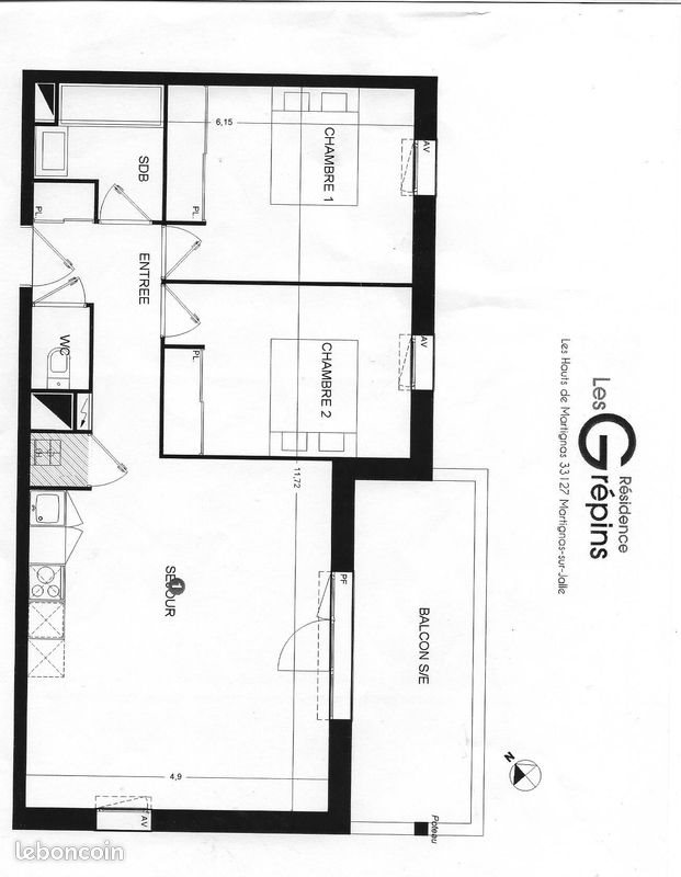 Appartement à louer, 62m², Martignas-sur-Jalle