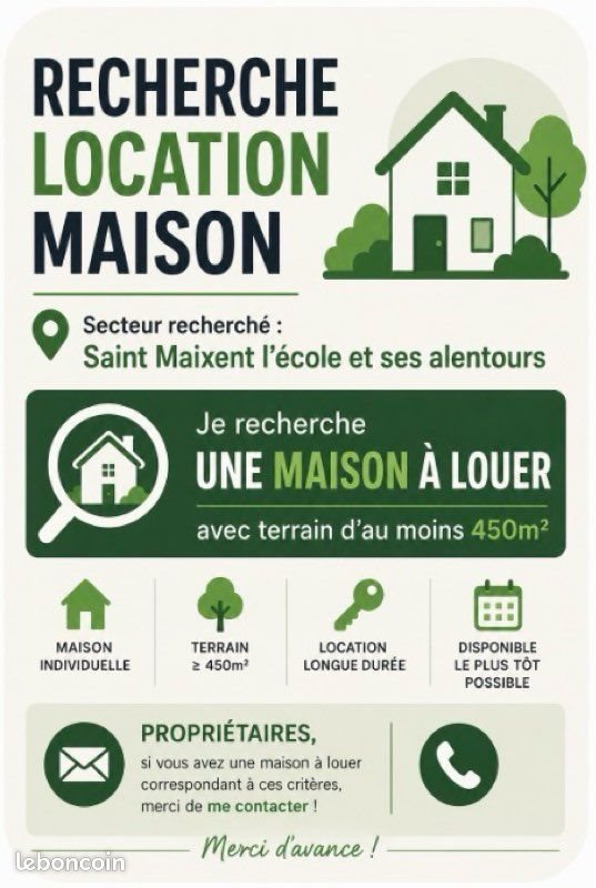 Maison à louer, 50m², Azay-le-Brûlé