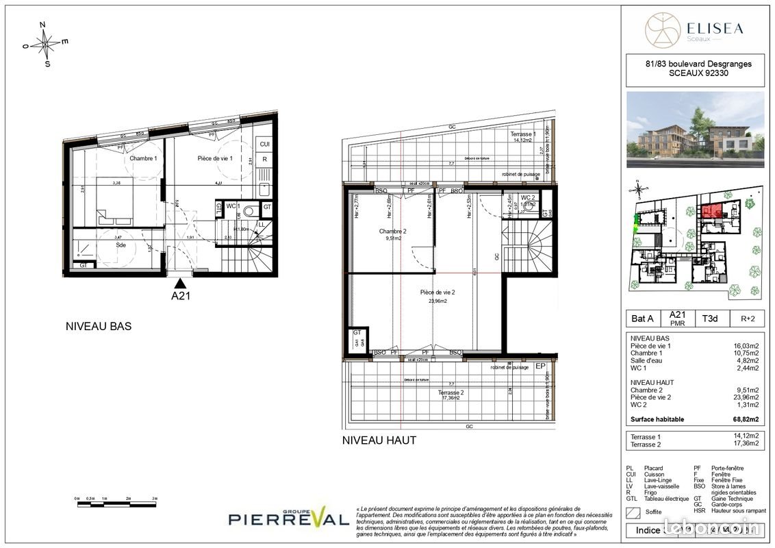 Appartement à vendre, 69m², Sceaux
