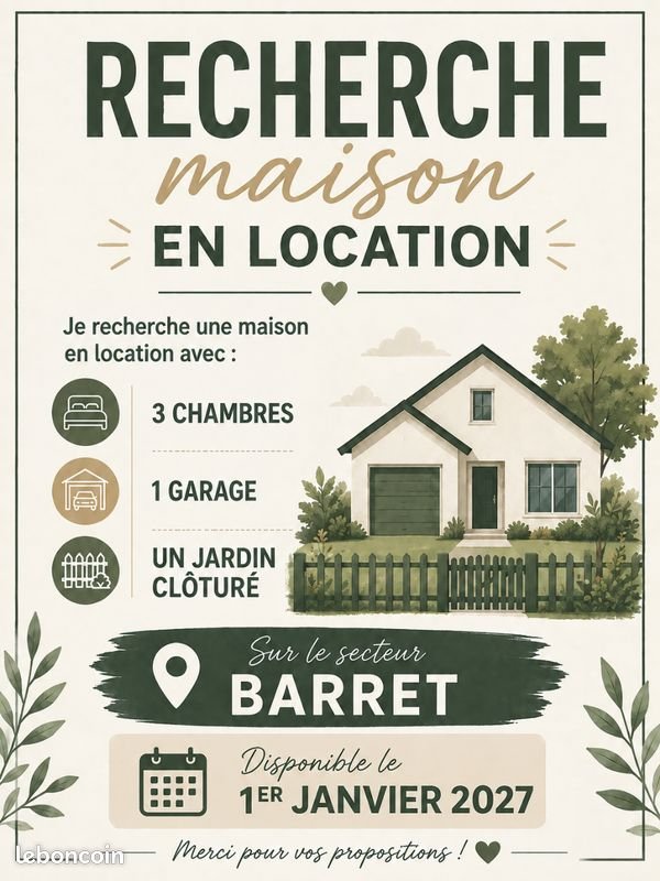 Maison à louer, 90m², Barbezieux-Saint-Hilaire