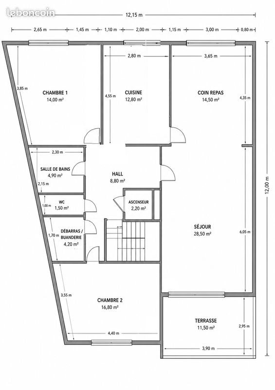 Appartement à vendre, 106m², Roncq
