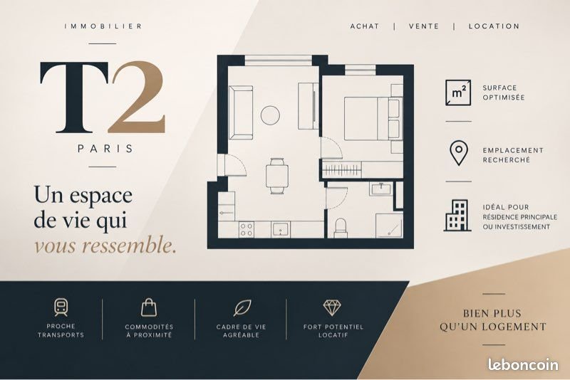Appartement à louer, 35m², Paris 17ème