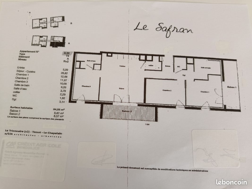 Appartement à louer, 84m², Séné