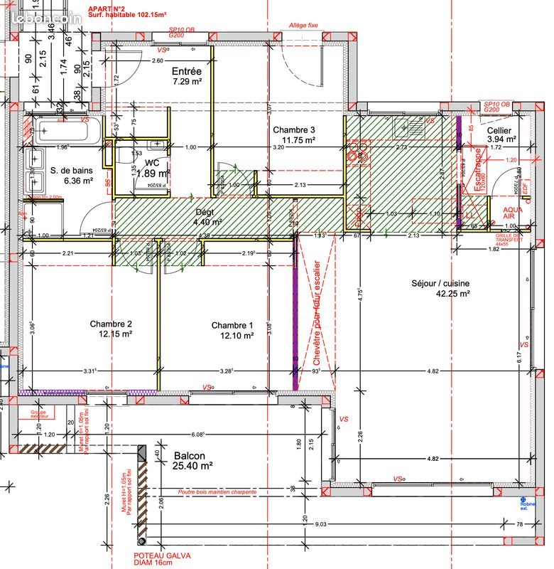 Maison à louer, 102m², Lescar