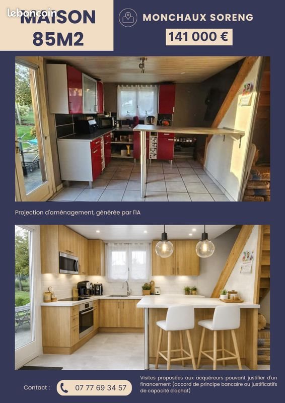 Maison à vendre, 85m², Monchaux-Soreng