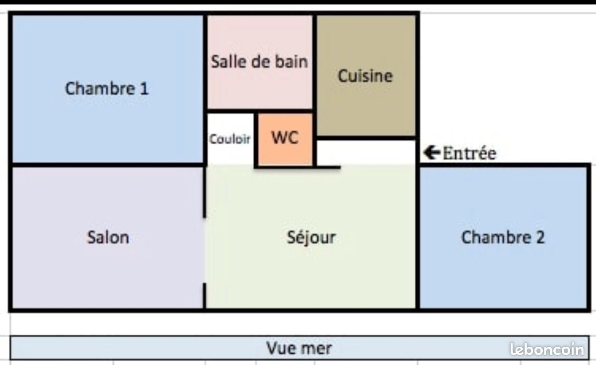 Appartement à louer, 60m², Marseille 15ème