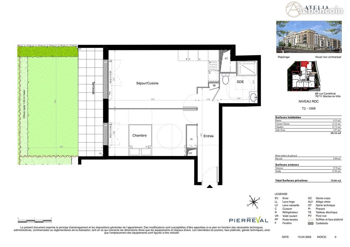 Appartement à vendre, 48m², Mantes-la-Ville