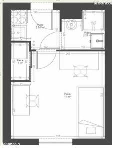 Appartement à louer, 18m², Nantes