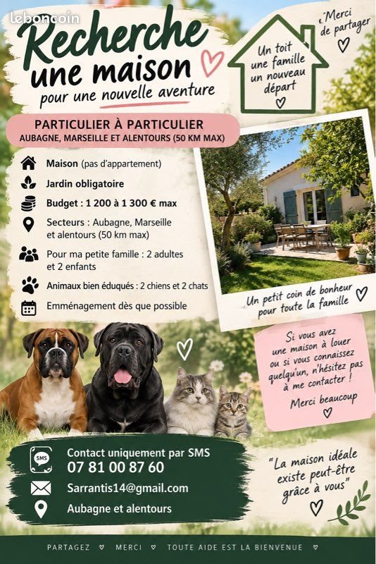 Maison à louer, 70m², Aubagne