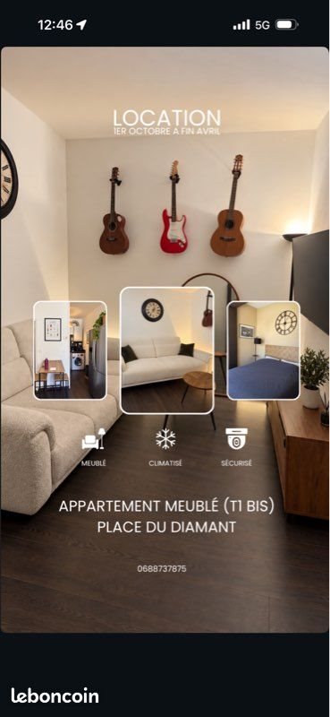 Appartement à louer, 50m², Ajaccio