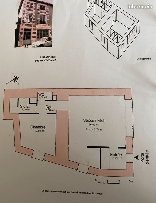 Appartement à louer, 48m², Vivonne