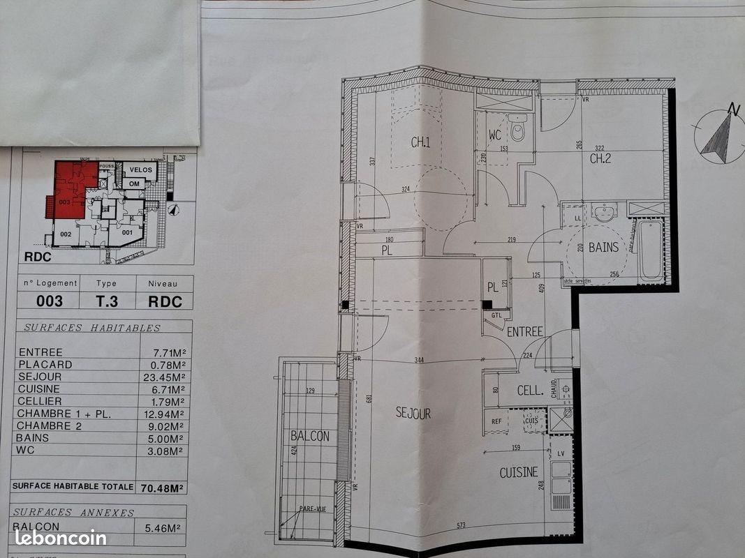 Appartement à louer, 70m², Vitré
