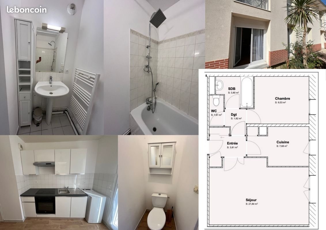 Appartement à louer, 49m², Toulouse