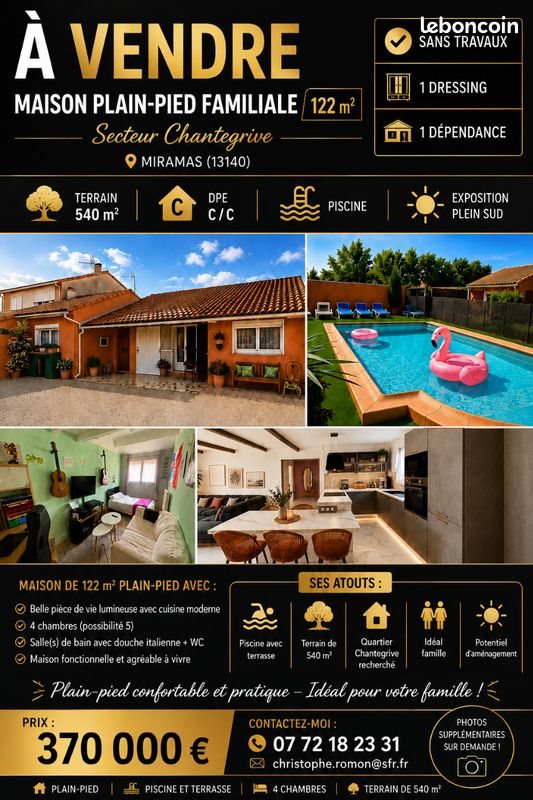 Maison à vendre, 122m², Miramas