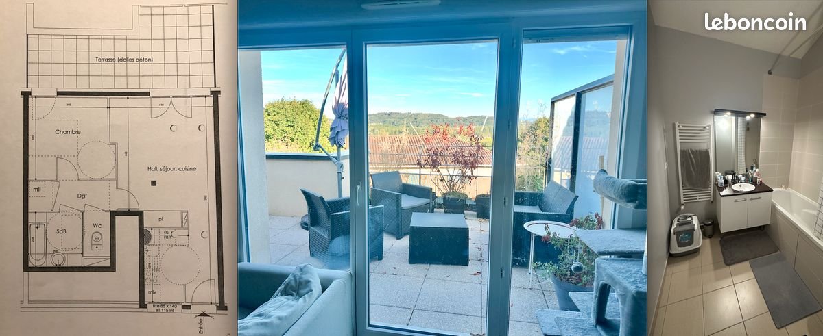 Appartement à louer, 47m², L'Isle-d'Abeau