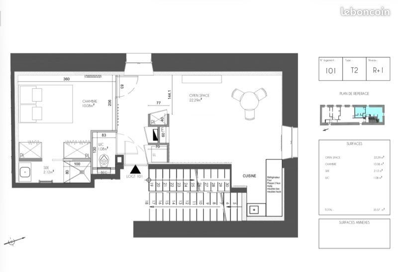 Appartement à louer, 35m², La Rochelle