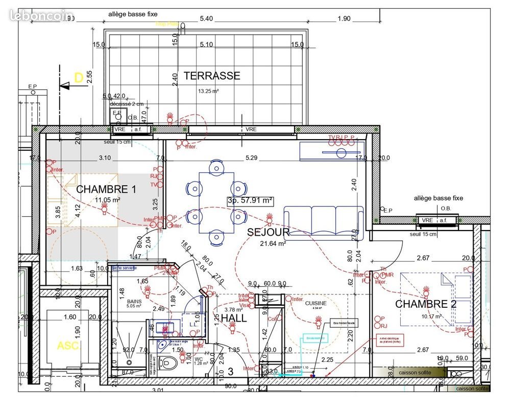 Appartement à louer, 58m², Boofzheim
