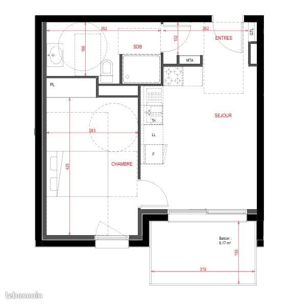 Appartement à vendre, 38m², Thionville