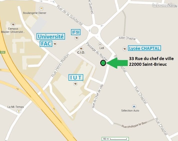 Appartement à louer, 20m², Saint-Brieuc