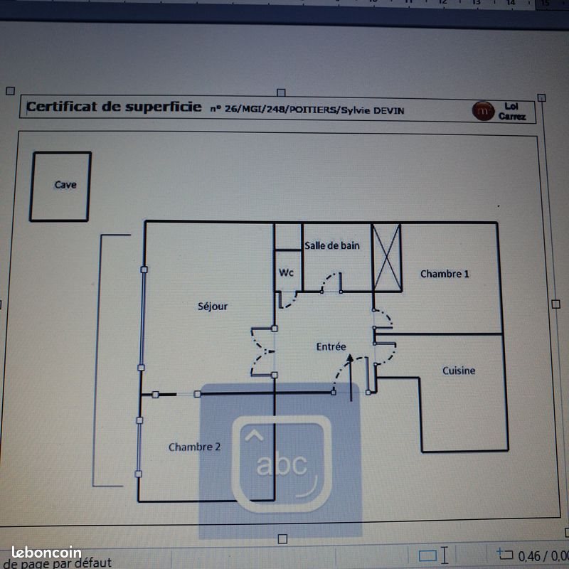 Appartement à vendre, 61m², Poitiers