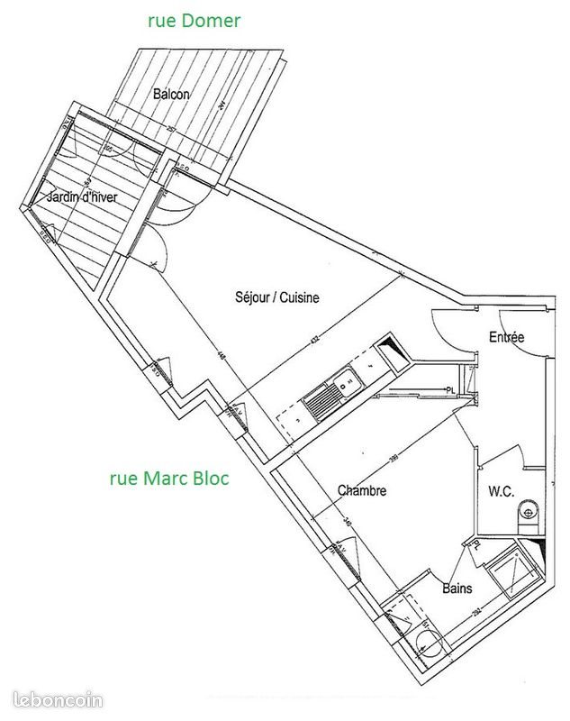 Appartement à louer, 44m², Lyon 7ème