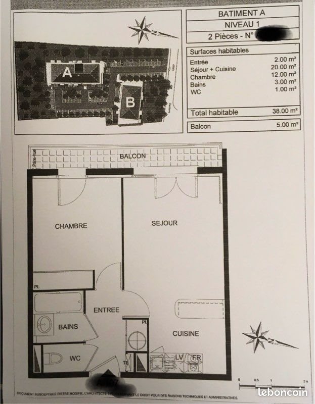 Appartement à louer, 38m², Libourne