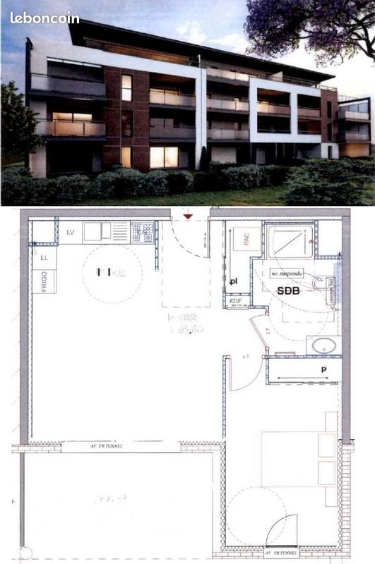 Appartement à louer, 50m², Valence