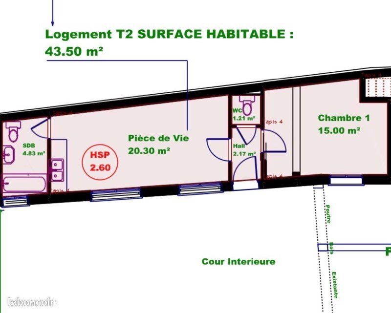 Appartement à louer, 43m², Seclin