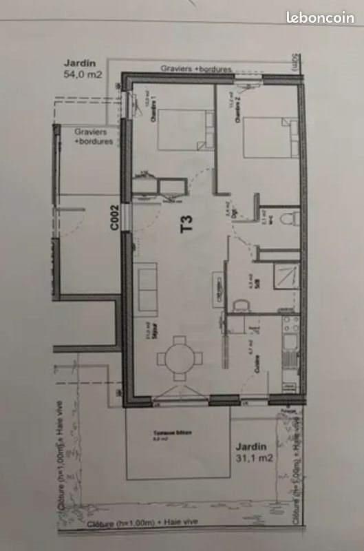 Appartement à louer, 58m², Les Angles