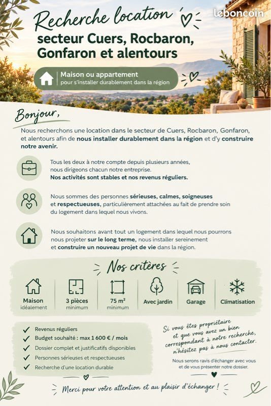 Maison à louer, 70m², Cuers