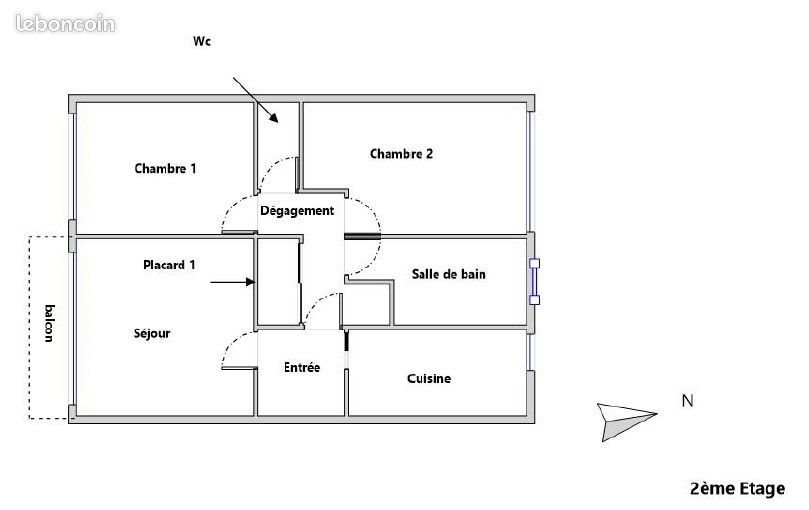 Appartement à louer, 62m², Les Mureaux