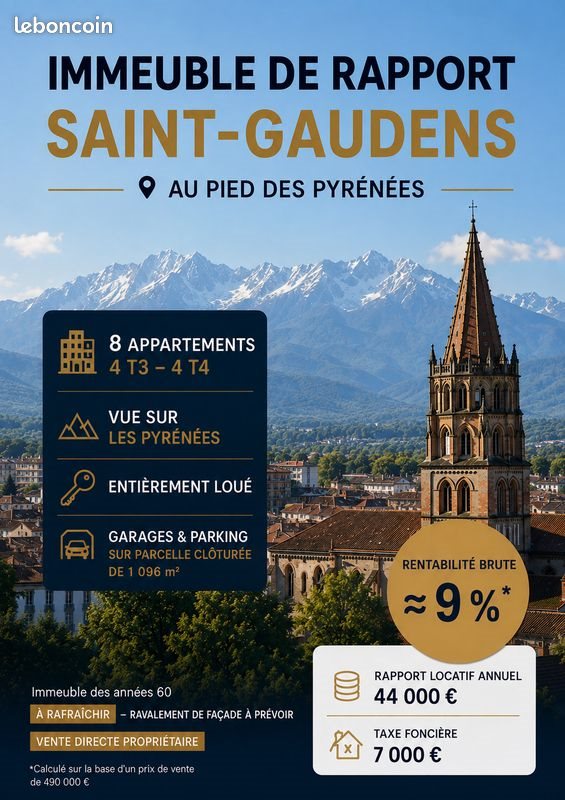 Appartement à vendre, 550m², Saint-Gaudens