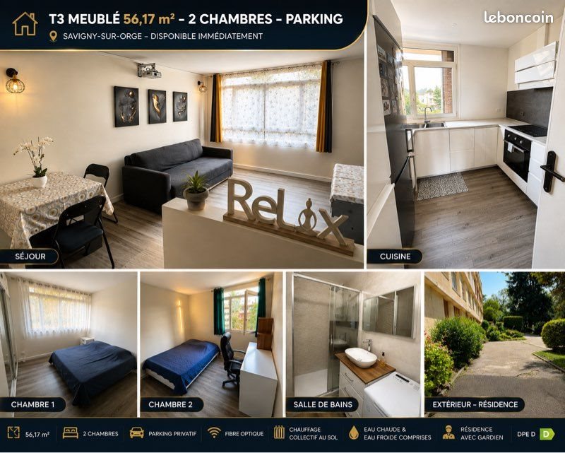 Appartement à louer, 56m², Savigny-sur-Orge