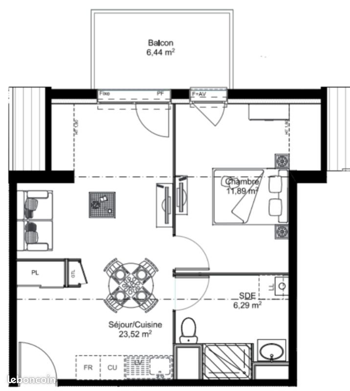 Appartement à louer, 42m², Saint-Erblon