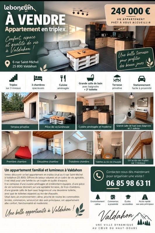 Appartement à vendre, 88m², Valdahon