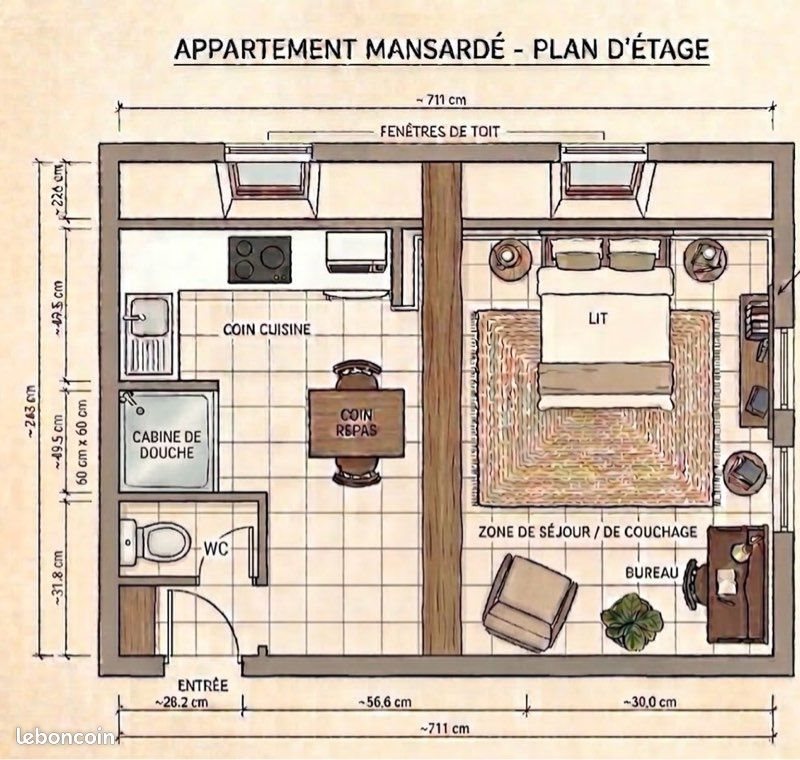 Appartement à vendre, 16m², Avallon