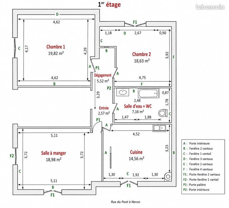 Appartement à louer, 75m², Bouxières-sous-Froidmont