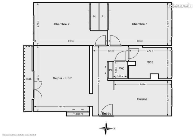 Appartement à louer, 58m², Villeurbanne