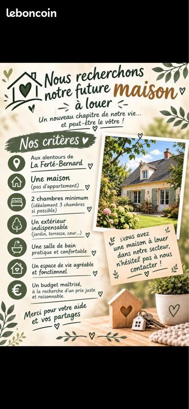 Maison à louer, 80m², Cherreau