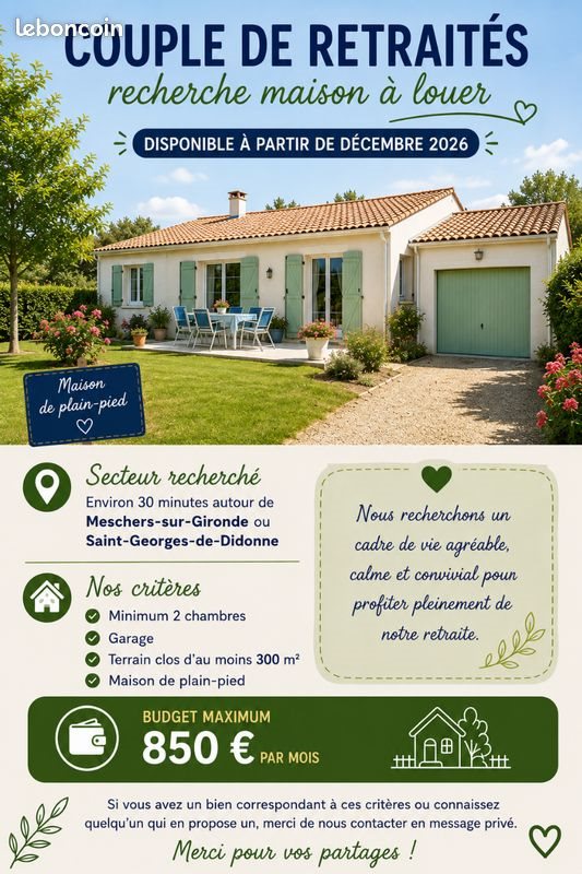 Maison à louer, 80m², Meschers-sur-Gironde