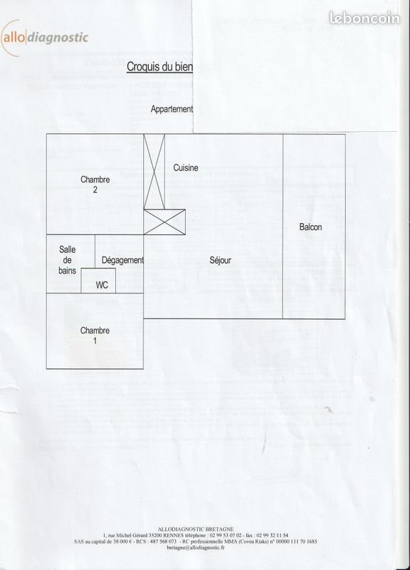 Appartement à louer, 59m², Gévezé