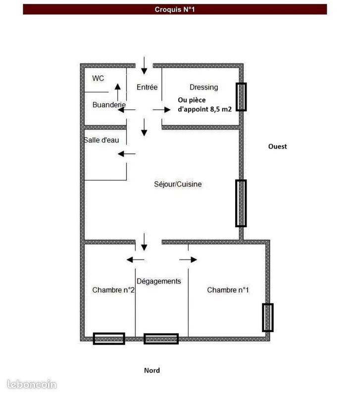 Appartement à vendre, 82m², Pau