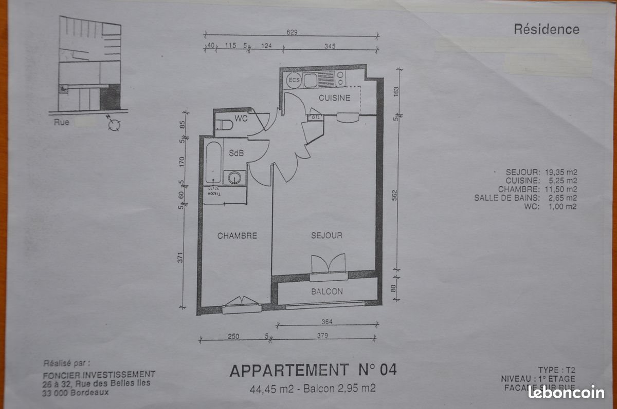 Appartement à louer, 45m², Bordeaux