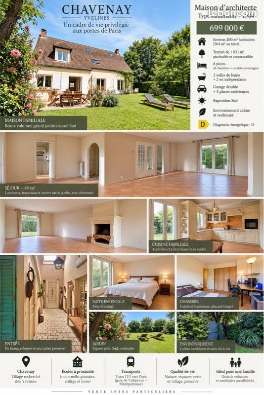 Maison à vendre, 200m², Chavenay