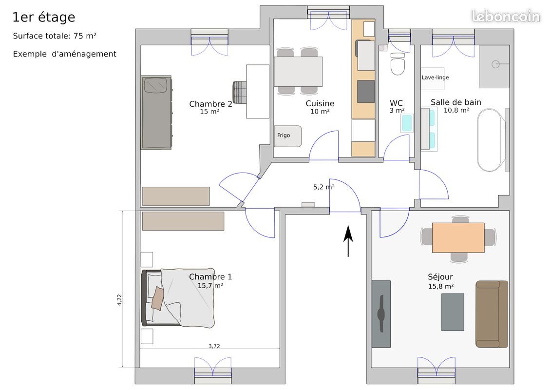 Appartement à louer, 74m², Mulhouse