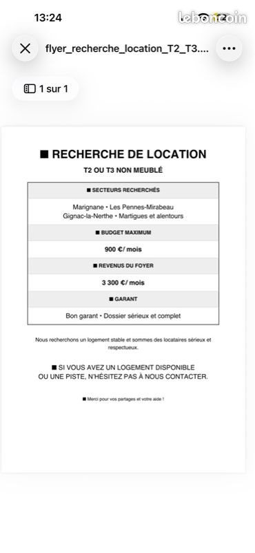 Appartement à louer, 40m², Marignane