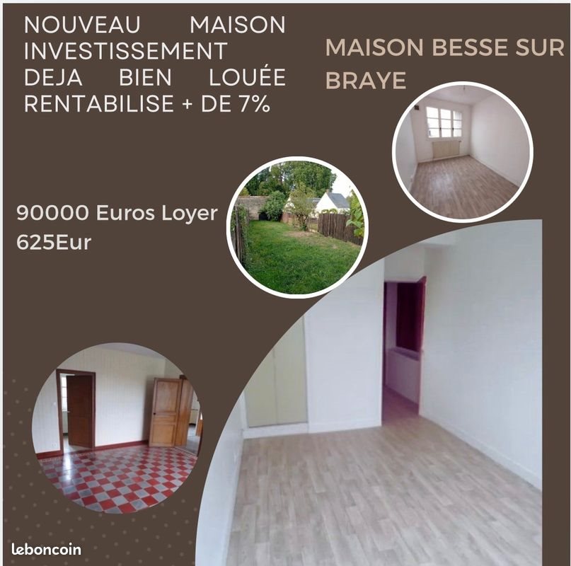 Maison à vendre, 89m², Bessé-sur-Braye